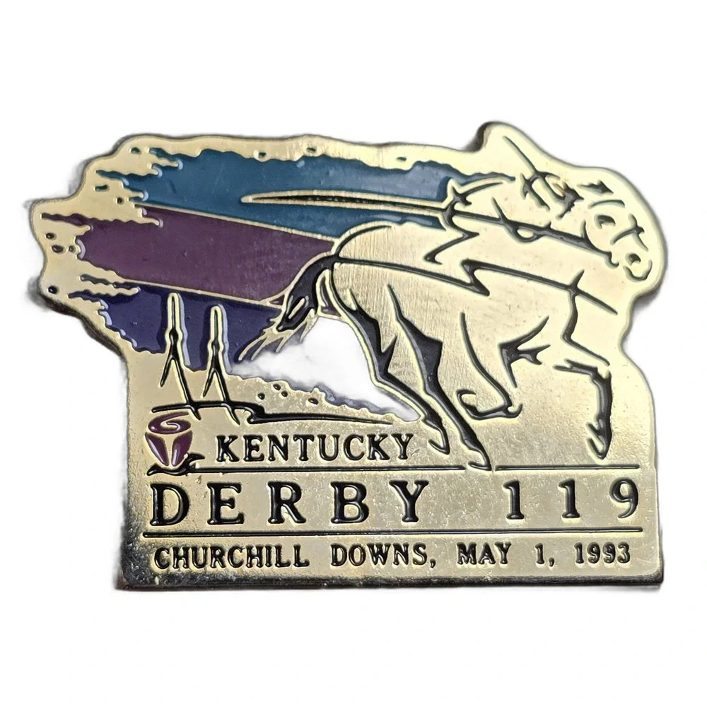119th Kentucky Derby 1993 Churchill Downs Equestrian Lapel Vest Hat Pin G18